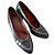 Prada Leder Pumps mit Kontrastnähten Schwarz