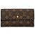 Louis Vuitton Monogram Long Wallet Braun Monogramm