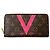 Louis Vuitton Monogram V Damengeldbörse Braun Pink Rot Monogramm