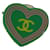 Orecchini a Cuore Chanel Rosa D'oro Verde  - vista 1