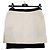 Falda Chanel de tweed crema con ribete de terciopelo Negro Blanco
