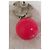Orecchini Chanel logo CC con sfera in resina rosa Silver hardware - vista 2