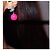 Orecchini Chanel logo CC con sfera in resina rosa Silver hardware - vista 4