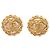 Chanel Vintage CC Round Cutout Clip-On Metal D'oro