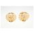 Chanel Vintage CC Round Cutout Clip-On Metal D'oro - vista 2