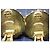 Chanel Vintage CC Round Cutout Clip-On Metal D'oro - vista 4