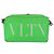 Borsa a tracolla VALENTINO in pelle verde argento Auth bs35697 - vista 13
