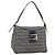 Borsa a tracolla FENDI Mamma Baguette Zucchino Canvas Navy Silver Auth 187922V Argento Blu navy