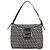 Borsa a tracolla FENDI Mamma Baguette Zucchino Canvas Navy Silver Auth 187922V Argento Blu navy - vista 2