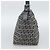 Borsa a tracolla FENDI Mamma Baguette Zucchino Canvas Navy Silver Auth 187922V Argento Blu navy - vista 4