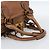 Chloé Borsa Chloe Paddington in Pelle Marrone Oro Argento Auth am11945V D'oro - vista 7