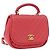 Borsa a mano CHANEL Chevron V Stitch Top Handle in pelle di agnello 2way Rosa CC Auth 189342SAM D'oro