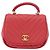 Borsa a mano CHANEL Chevron V Stitch Top Handle in pelle di agnello 2way Rosa CC Auth 189342SAM D'oro - vista 2