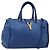 SAINT LAURENT Petit Cabas Hand Bag Leather 2way Blue Gold Auth 187142A D'oro