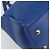 SAINT LAURENT Petit Cabas Hand Bag Leather 2way Blue Gold Auth 187142A D'oro - vista 13