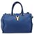SAINT LAURENT Petit Cabas Hand Bag Leather 2way Blue Gold Auth 187142A D'oro - vista 2