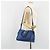 SAINT LAURENT Petit Cabas Hand Bag Leather 2way Blue Gold Auth 187142A D'oro - vista 27