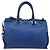 SAINT LAURENT Petit Cabas Hand Bag Leather 2way Blue Gold Auth 187142A D'oro - vista 3
