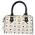 Borsa Boston MCM in PVC e pelle White Gold Auth 187279 Bianco D'oro - vista 2