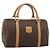 Céline Borsa Boston CELINE in tela Macadam PVC Pelle Marrone Oro Auth 187697A D'oro