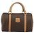 Céline Borsa Boston CELINE in tela Macadam PVC Pelle Marrone Oro Auth 187697A D'oro - vista 2