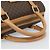 Céline Borsa Boston CELINE in tela Macadam PVC Pelle Marrone Oro Auth 187697A D'oro - vista 7