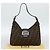 Borsa a Spalla FENDI Mamma Baguette in Tela Zucca Nero Marrone Argento Auth am11931V - vista 24