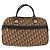 Bolsa Boston Christian Dior Trotter Canvas Marrom Ouro Autêntica 189366 Dourado - vista 2