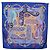 Hermès HERMES Carré 90 Sciarpa in seta "H d ORIGNY" Blu Autentica 188636M - vista 13