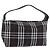 Pochette a mano BURBERRY in nylon nero con dettagli argento Auth am11953V