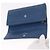 CHANEL Long Wallet Leder Blau Silber CC Auth 189356 - Ansicht 13