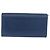 CHANEL Long Wallet Leder Blau Silber CC Auth 189356 - Ansicht 3
