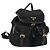 Zaino PRADA Nylon Nero Oro Auth yk20532SAV D'oro