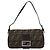 FENDI Zucca Canvas Mamma Baguette Shoulder Bag Black Brown Auth 187283V Marrone Nero - vue 2