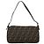 FENDI Zucca Canvas Mamma Baguette Shoulder Bag Black Brown Auth 187283V Marrone Nero - vue 3