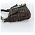 FENDI Zucca Canvas Mamma Baguette Shoulder Bag Black Brown Auth 187283V Marrone Nero - vue 4