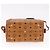 Borsa MCM Vicetos Logogram PVC Pelle 2way Marrone Oro Auth ka4912 D'oro - vista 11