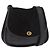 Borsa a tracolla Coach in scamosciato nero e oro Auth 185289 D'oro