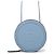 Borsa a tracolla Fendi FF Round in pelle Blu chiaro