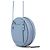 Borsa a tracolla Fendi FF Round in pelle Blu chiaro - vista 2
