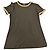 T-shirt Chanel nera in cotone con profilo intrecciato oro Nero