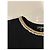 T-shirt Chanel nera in cotone con profilo intrecciato oro Nero - vista 4