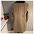 Just Cavalli Abrigo de lana a rayas con cuello de pelo Castaño Beige - vista 2