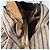 Just Cavalli Abrigo de lana a rayas con cuello de pelo Castaño Beige - vista 7