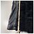 Gucci Abrigo Largo de Cuero Negro con Ribete de Pelo - vista 6