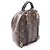 Louis Vuitton Palm Springs Mini Monogram Rucksack/Handtasche Braun Schwarz Monogramm - Ansicht 2