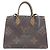 Borsa Louis Vuitton Monogram Giant OnTheGo MM Marrone