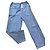 Antik Batik Pantalones de algodón a rayas Blanco Azul