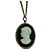 Autre Marque Collana con pendente Cameo Nero Bianco D'oro