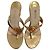 Sandali espadrilles con zeppa Michael Kors Gold MK Logo D'oro